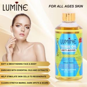Lumine Body tissue glowing oil. Anti Stretch Marks,  spots & scars 300ml X1